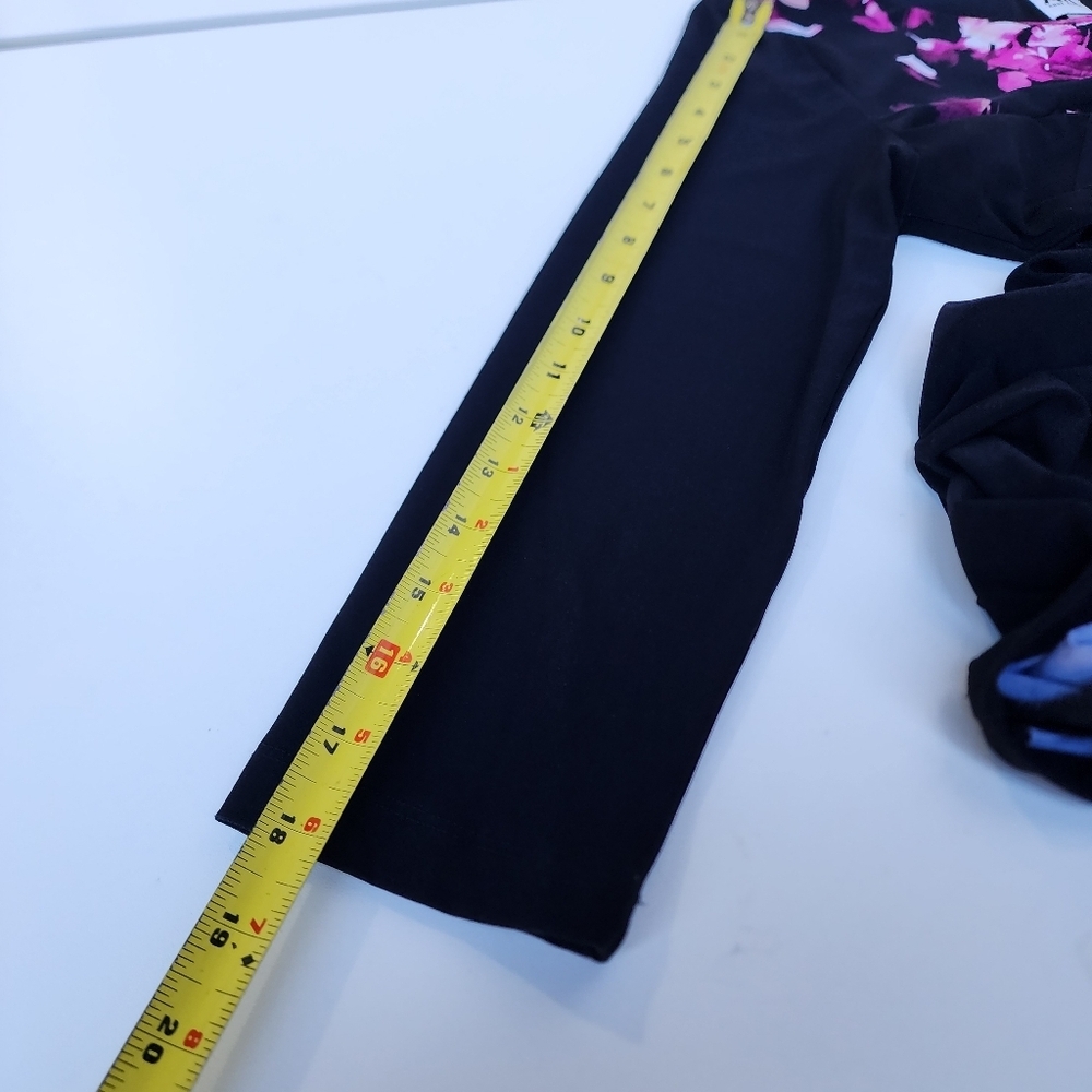 VTG Anne Klein Dress Ruched Black Pink Floral 3/4 Sleeves Stretch Womens Sz 2 - Picture 15 of 16